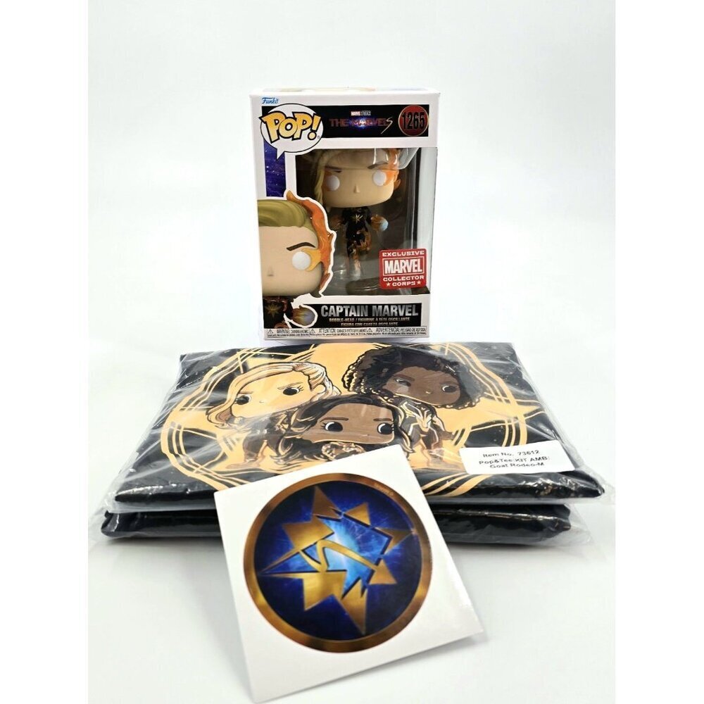 Funko Pop! Captain Marvel 1265 Marvel Collector Corps Exclusive Shirt & Sticker